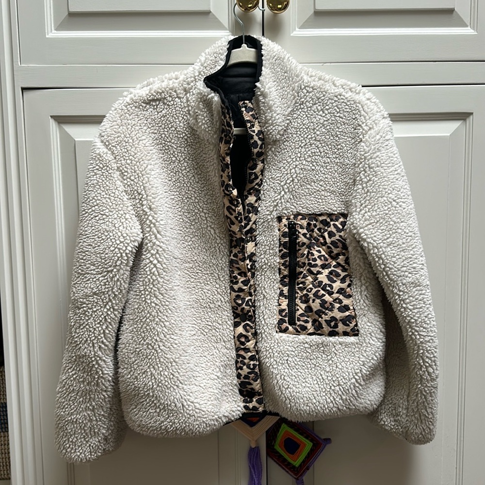 Rails Dean Fleece Jacket Small Leopard